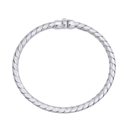 Pulsera Tiber Oro 14K oro blanco oro rosa trenzada italiana arezzo - Joyería y bisutería fina