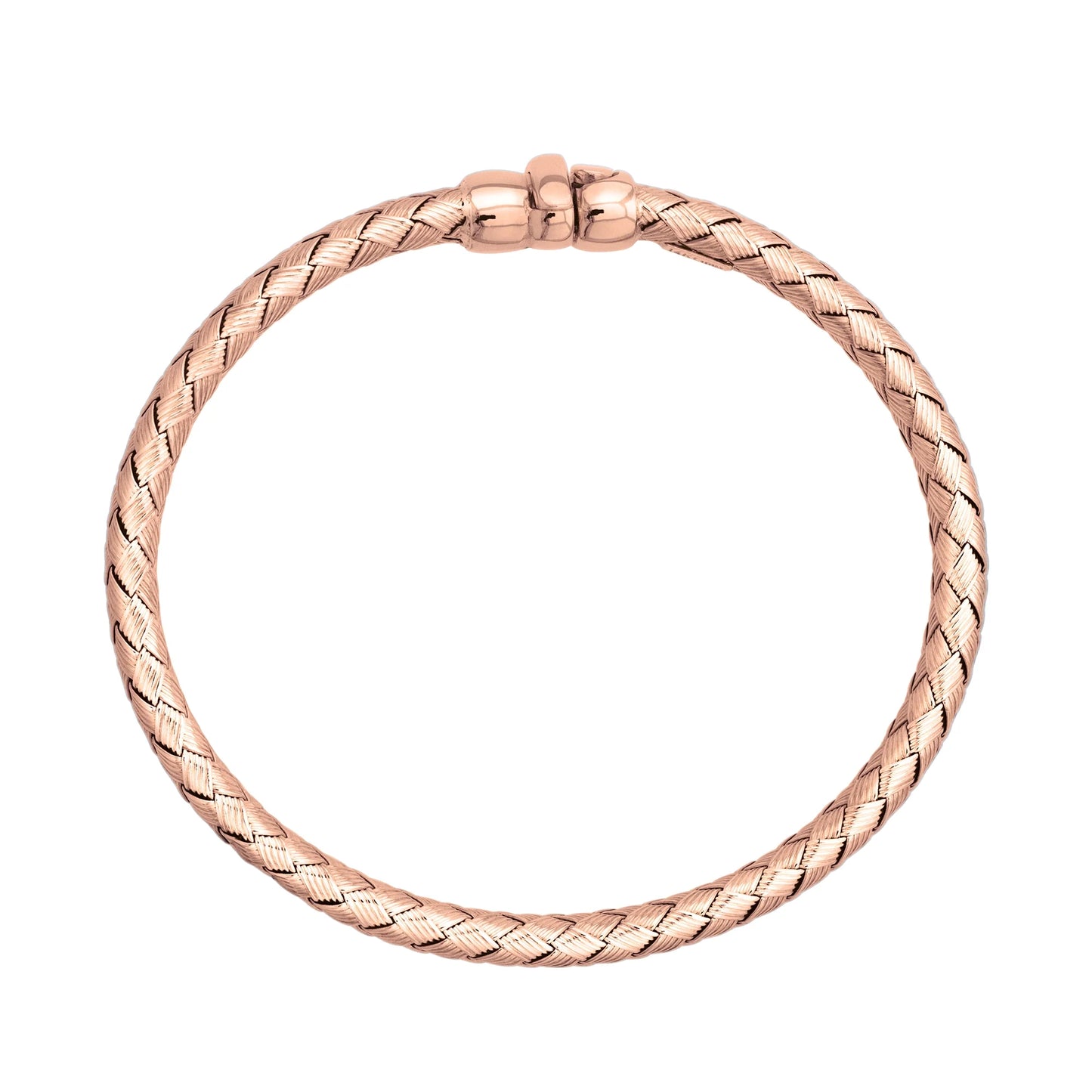 Pulsera Tiber Oro 14K oro blanco oro rosa trenzada italiana arezzo - Joyería y bisutería fina