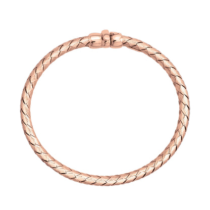 Pulsera Tiber Oro 14K oro blanco oro rosa trenzada italiana arezzo - Joyería y bisutería fina