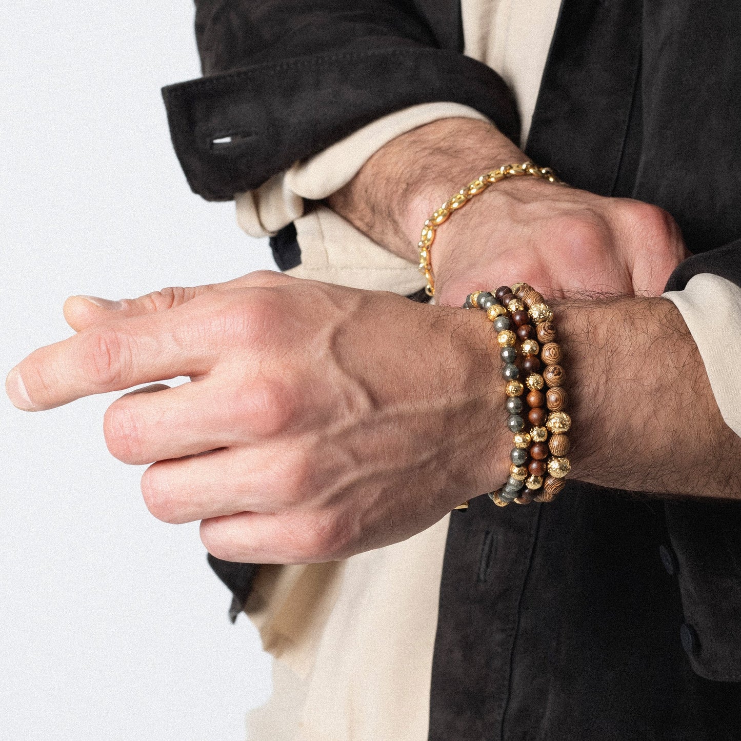 Stack Faceted Gold