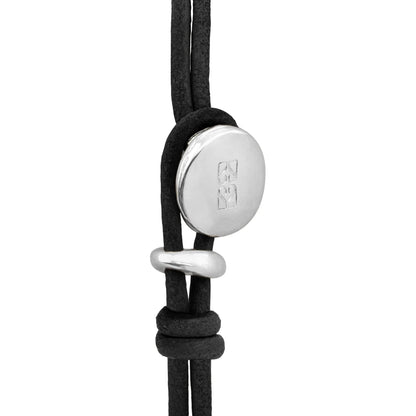Pulsera Detalles en baño rodio, Piel natural española - Joyería y bisutería fina