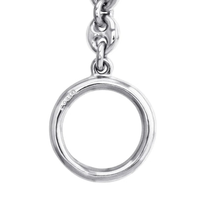 Pulsera de eslabones entrelazados con broche Omega en baño de rodio - Joyería y bisutería fina