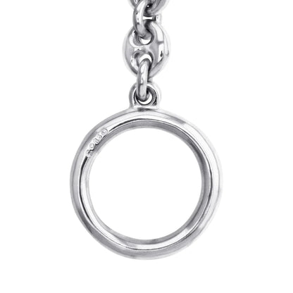 Pulsera de eslabones entrelazados con broche Omega en baño de rodio - Joyería y bisutería fina