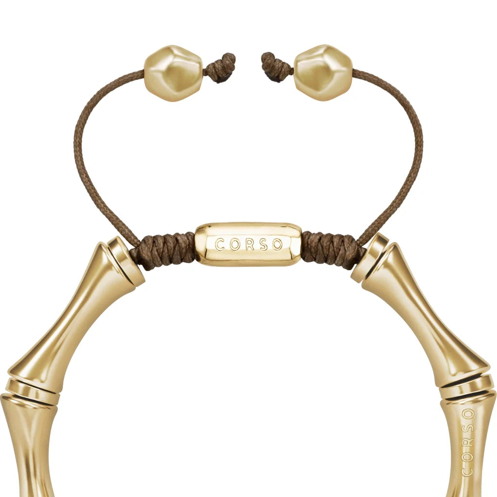 Pulsera Bañado en Oro 22K, Cuentas tubulares - Joyería y bisutería fina