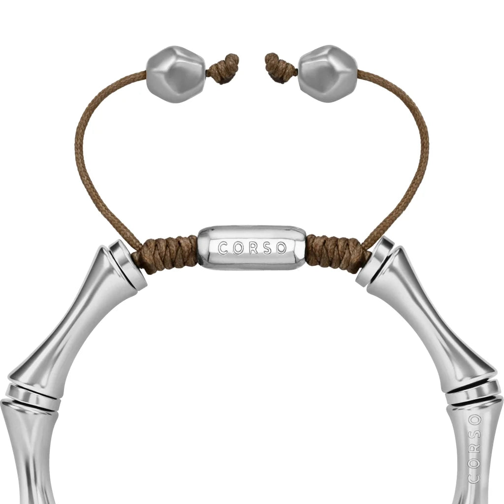 Pulsera Bañado en Rodio, Cuentas tubulares - Joyería y bisutería fina