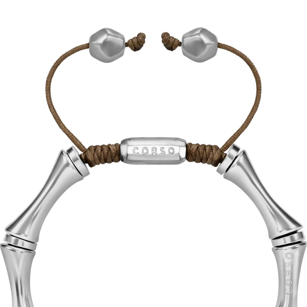 Pulsera Bañado en Rodio, Cuentas tubulares - Joyería y bisutería fina