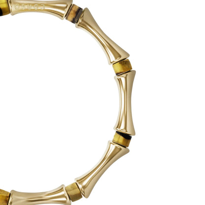 Pulsera Bañado en Oro 22K, Piedras, Cuentas tubulares - Joyería y bisutería fina