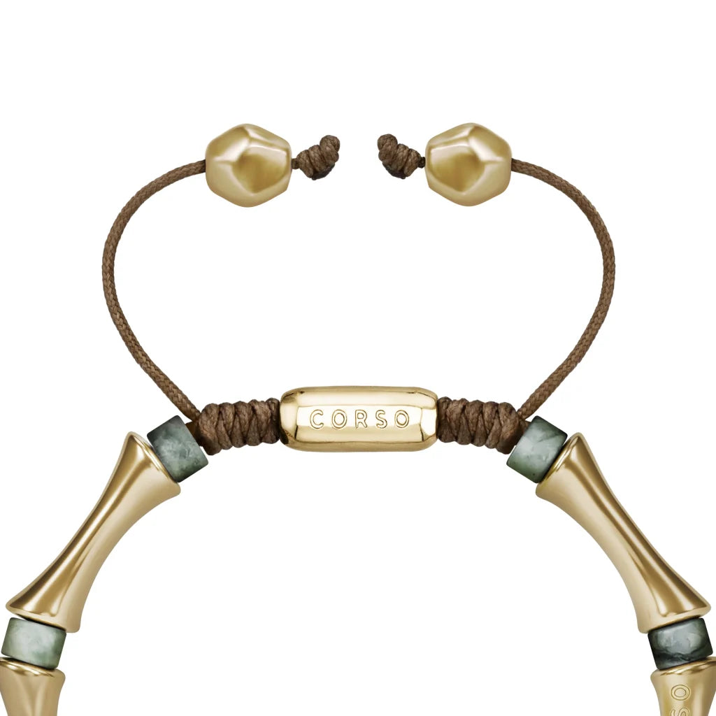 Pulsera Bañado en Oro 22K, Piedras, Cuentas tubulares - Joyería y bisutería fina