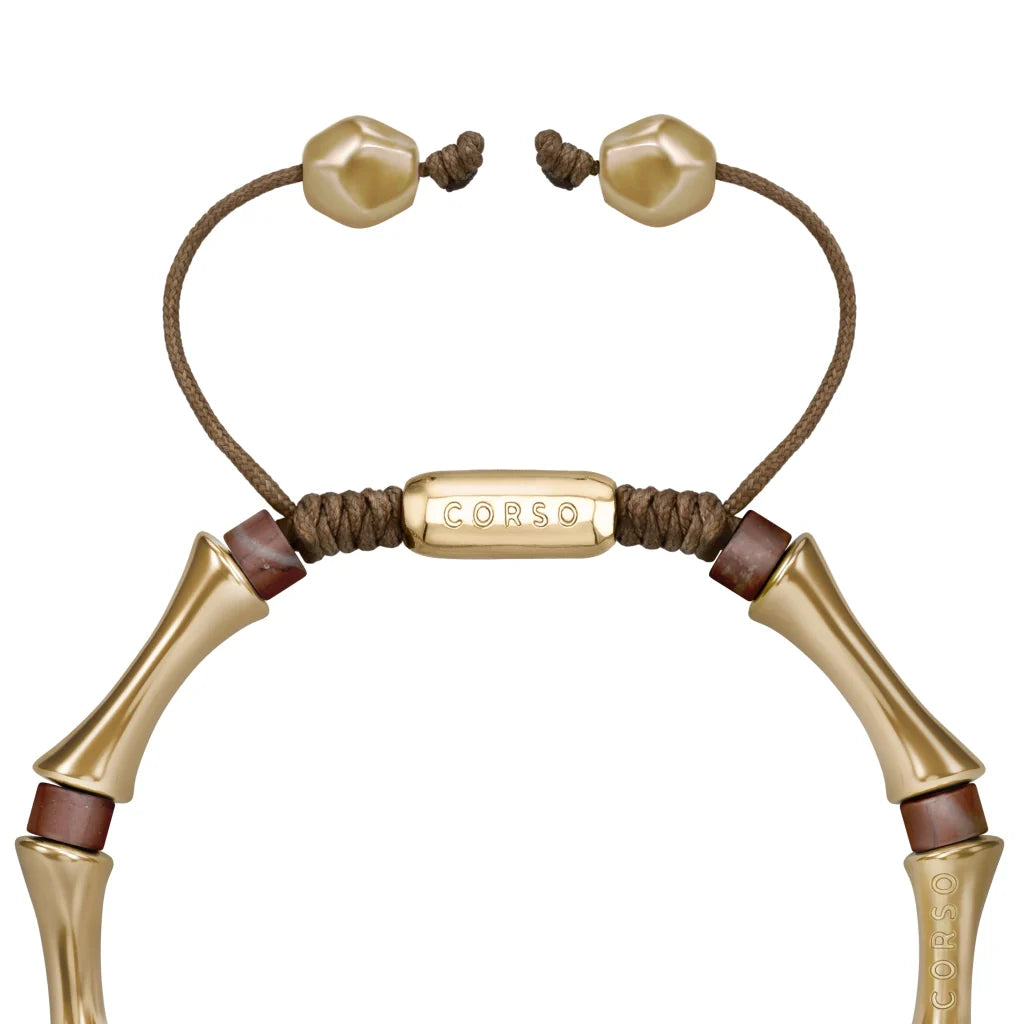 Pulsera Bañado en Oro 22K, Piedras, Cuentas tubulares - Joyería y bisutería fina