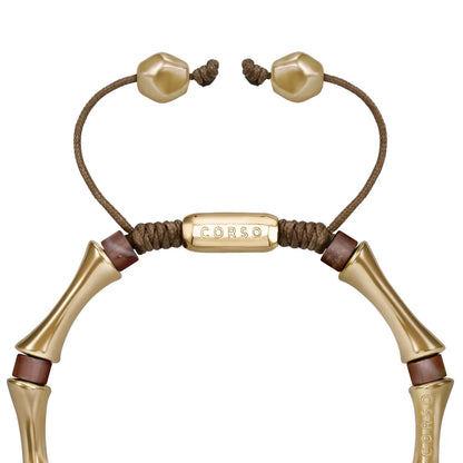 Pulsera Bañado en Oro 22K, Piedras, Cuentas tubulares - Joyería y bisutería fina