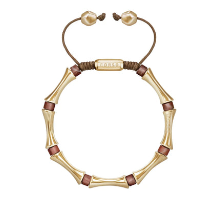 Pulsera Bañado en Oro 22K, Piedras, Cuentas tubulares - Joyería y bisutería fina