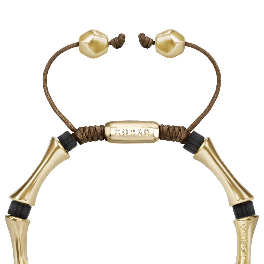 Pulsera Bañado en Oro 22K, Piedras, Cuentas tubulares - Joyería y bisutería fina
