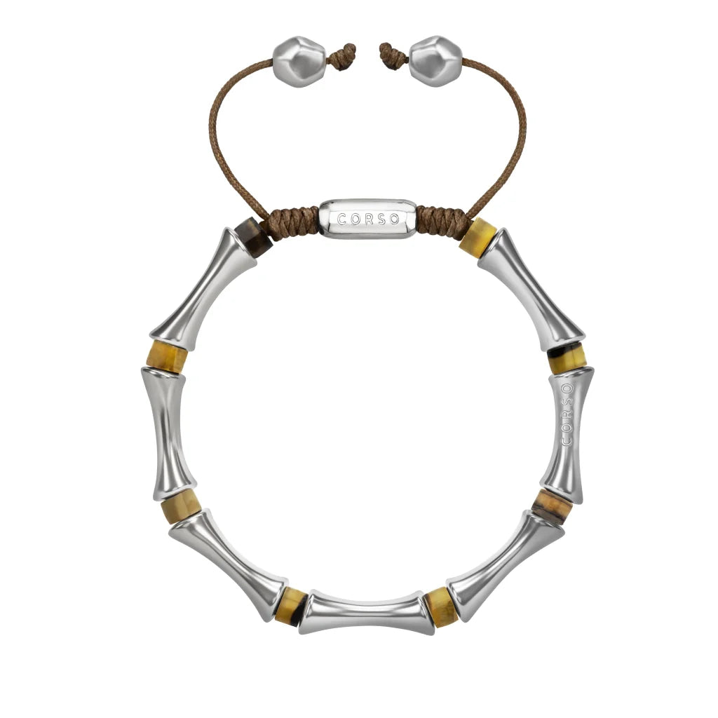 Pulsera Bañado en Rodio, Piedras, Cuentas tubulares - Joyería y bisutería fina