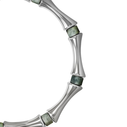 Pulsera Bañado en Rodio, Piedras, Cuentas tubulares - Joyería y bisutería fina