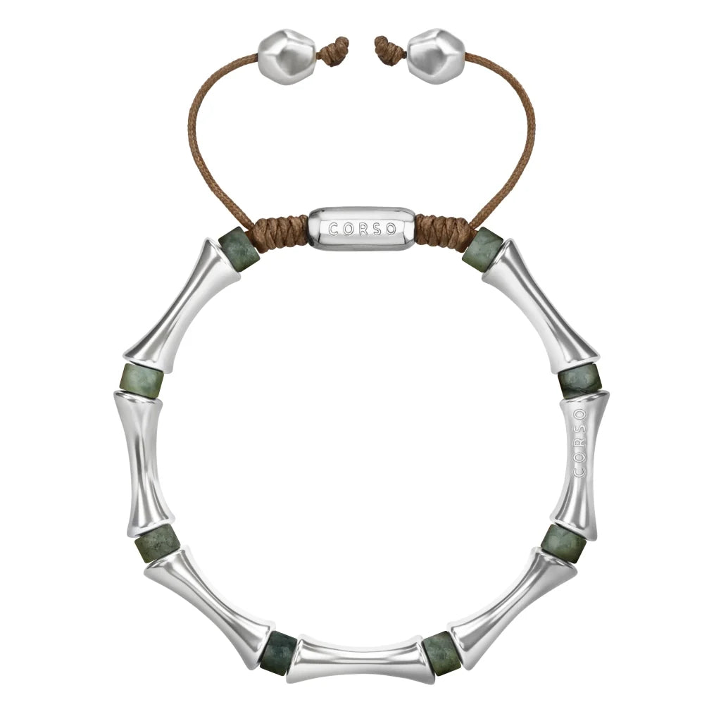 Pulsera Bañado en Rodio, Piedras, Cuentas tubulares - Joyería y bisutería fina