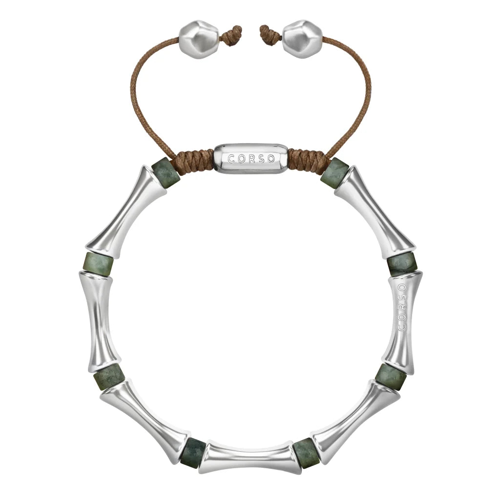 Pulsera Bañado en Rodio, Piedras, Cuentas tubulares - Joyería y bisutería fina