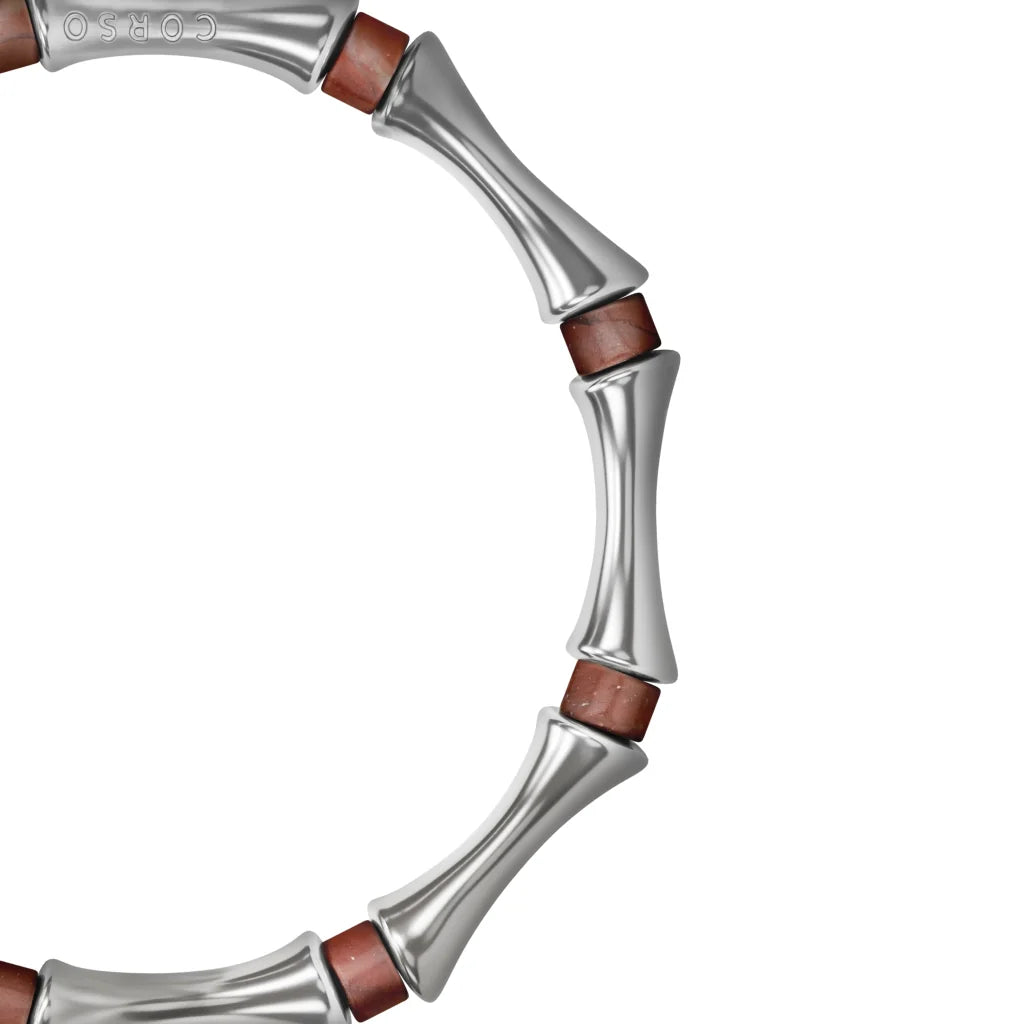 Pulsera Bañado en Rodio, Piedras, Cuentas tubulares - Joyería y bisutería fina