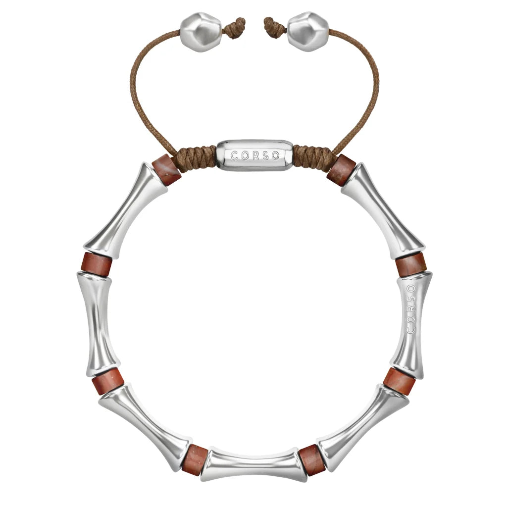 Pulsera Bañado en Rodio, Piedras, Cuentas tubulares - Joyería y bisutería fina