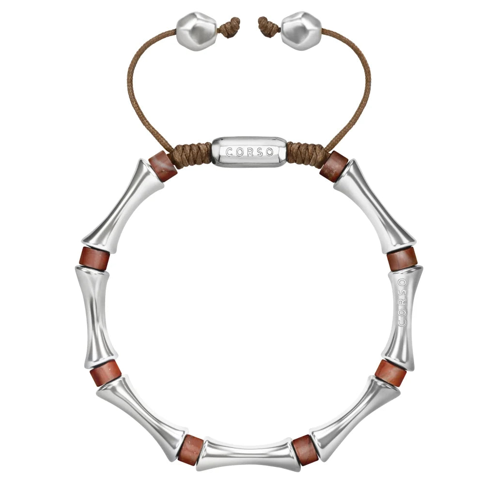 Pulsera Bañado en Rodio, Piedras, Cuentas tubulares - Joyería y bisutería fina