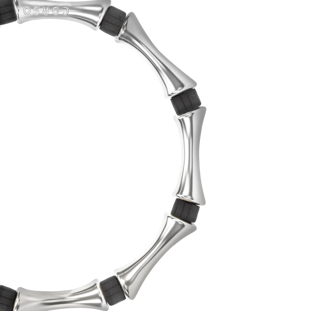 Pulsera Bañado en Rodio, Piedras, Cuentas tubulares - Joyería y bisutería fina