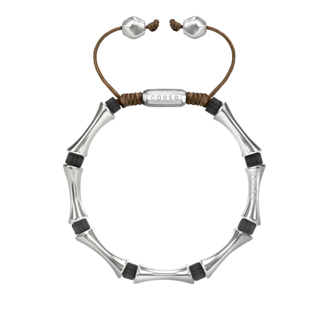 Pulsera Bañado en Rodio, Piedras, Cuentas tubulares - Joyería y bisutería fina