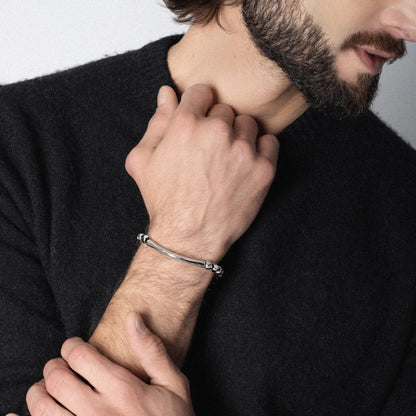 Pulsera baño de Rodio, Piel española - Joyería y bisutería fina
