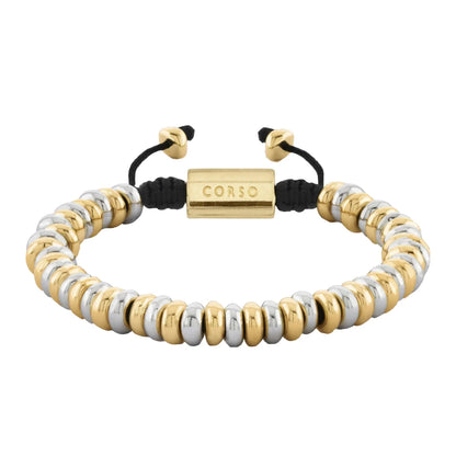 Pulsera baño en Oro 22K y rodio, Hilo de seda - Joyería y bisutería fina