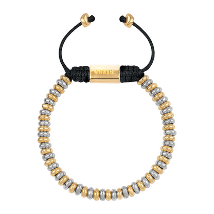 Pulsera baño en Oro 22K y rodio, Hilo de seda - Joyería y bisutería fina