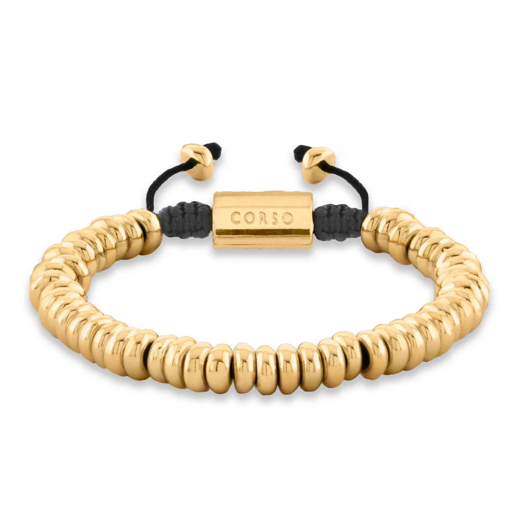 Pulsera baño en oro de 22K, Hilo de seda - Joyería y bisutería fina