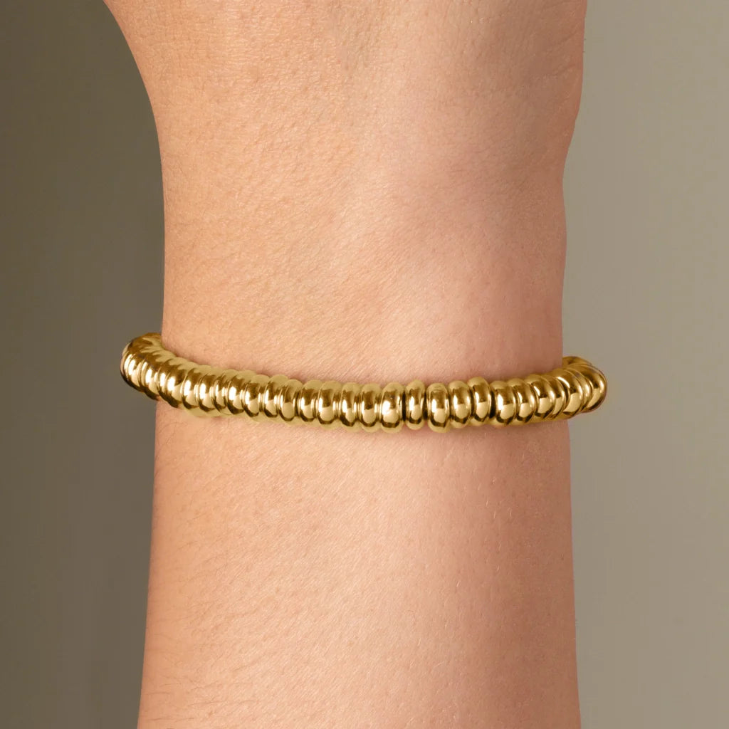 Pulsera baño en oro de 22K, Hilo de seda - Joyería y bisutería fina