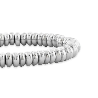 Pulsera baño en rodio, Hilo de seda - Joyería y bisutería fina