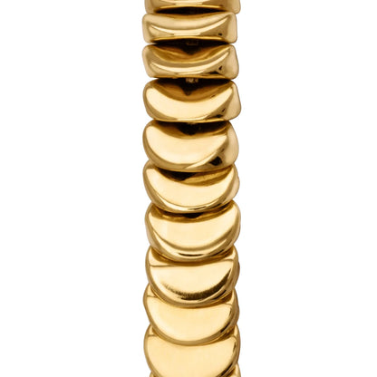 Pulsera ajustable con hilo de seda, con placa insignia corso y lunas en baño de oro de 22K - Joyería y bisutería fina