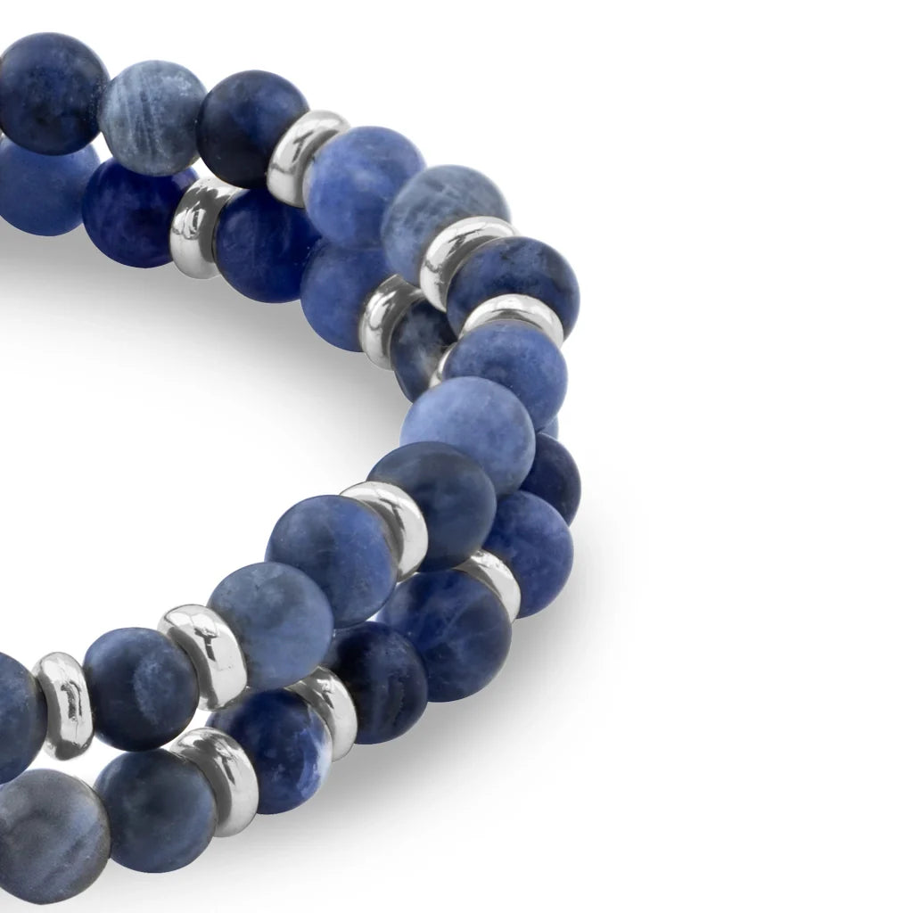 Pulsera con piedras 4mm, mini donas y broche en baño de rodio - Joyería y bisutería fina