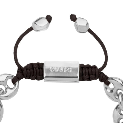 Pulsera con eslabones en baño de rodio - Joyería y bisutería fina