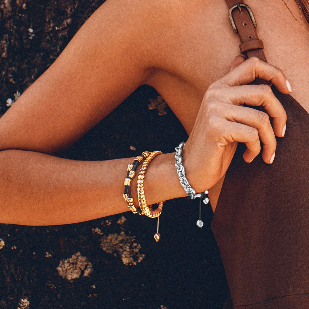 Pulsera con eslabones en baño de rodio - Joyería y bisutería fina
