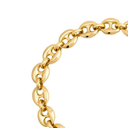 Pulsera de eslabones con broche omega en baño de oro 22K - Joyería y bisutería fina