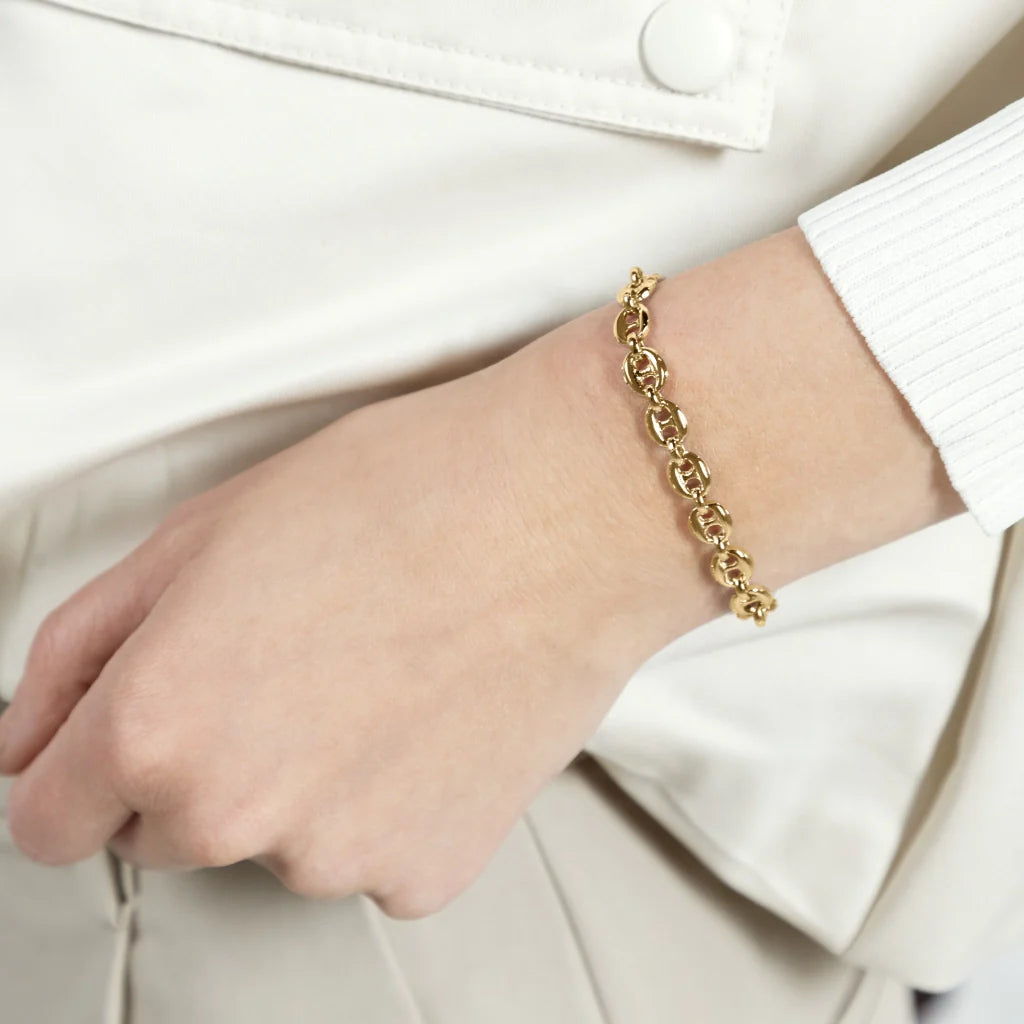 Pulsera de eslabones en baño de Oro 22K - Joyería y bisutería fina