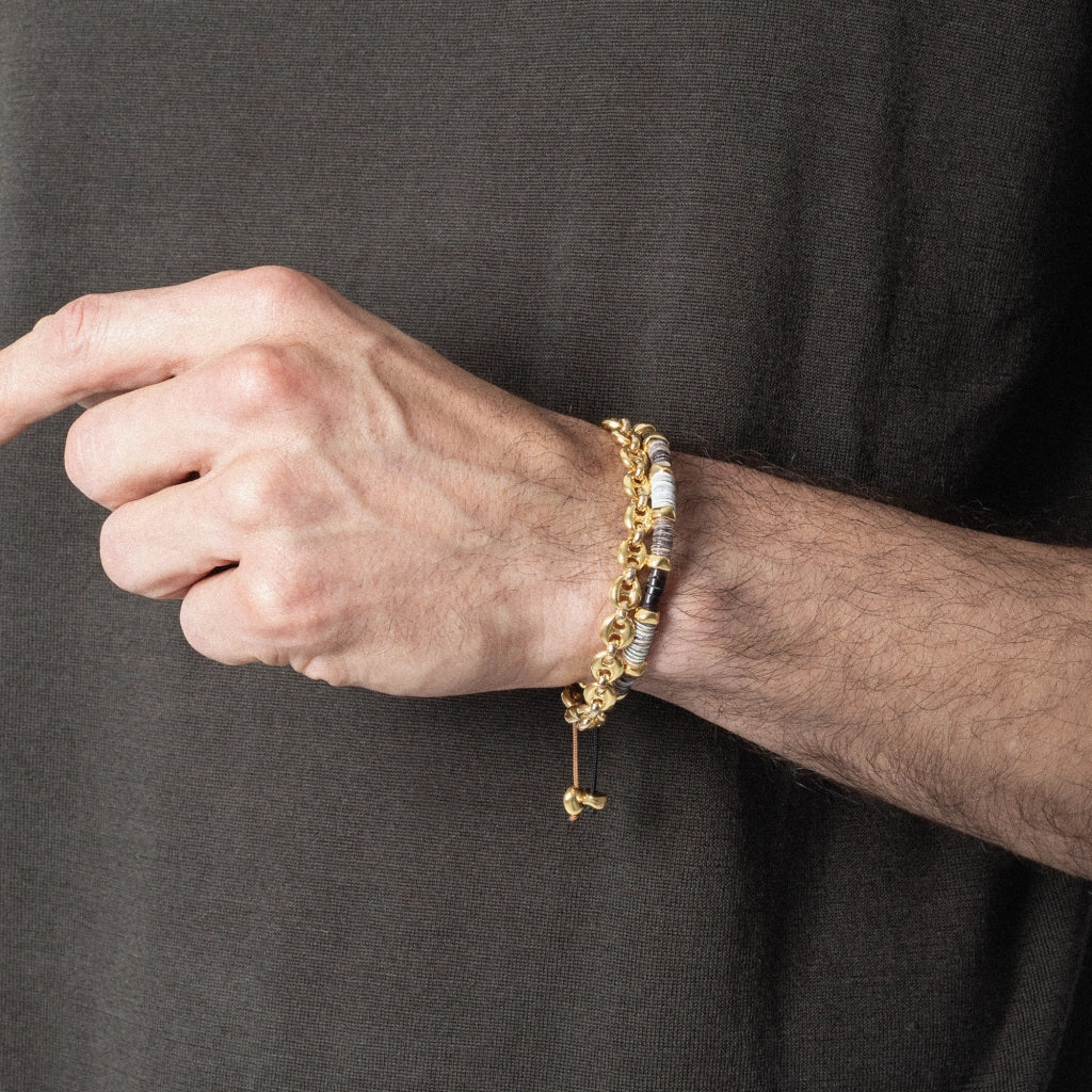 Pulsera de eslabones en baño de Oro 22K - Joyería y bisutería fina