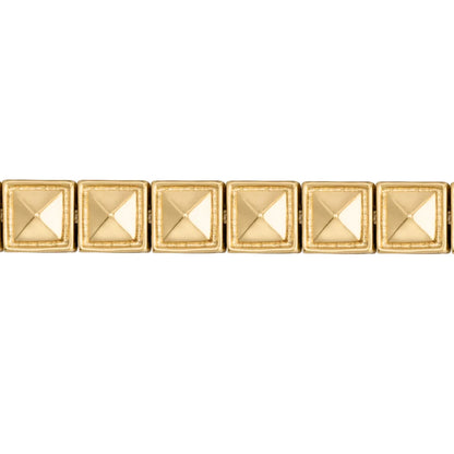 Pulsera Baño de Oro 22K, Oro Rosa 22K, Rodio, Cuentas geométricas - Joyería y bisutería fina