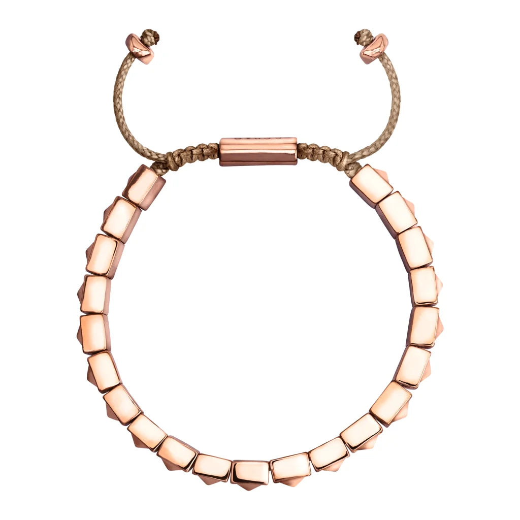 Pulsera Baño de Oro 22K, Oro Rosa 22K, Rodio, Cuentas geométricas - Joyería y bisutería fina