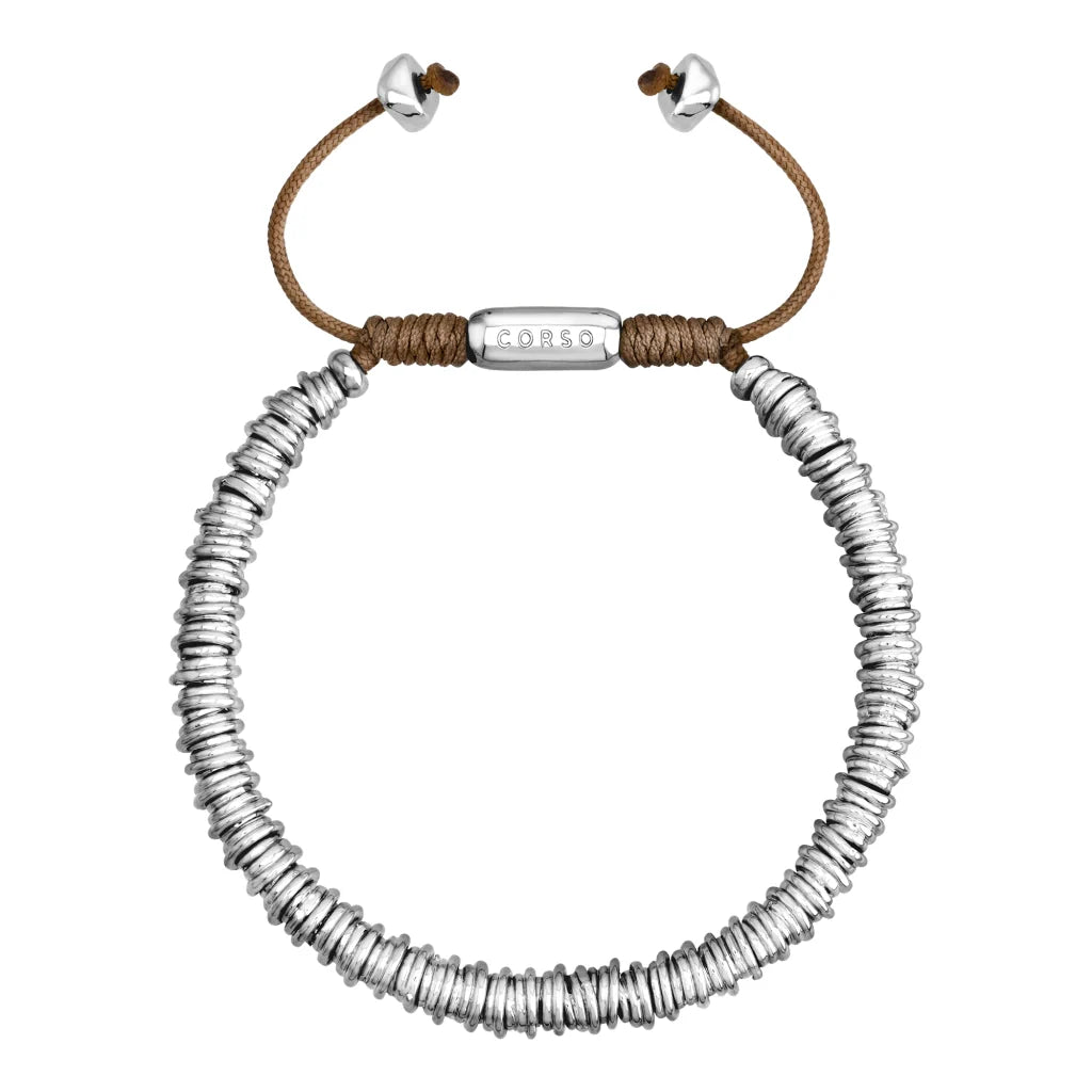 Pulsera Baño de Oro 22K, Oro Rosa 22K, Rodio, Rondeles apilados - Joyería y bisutería fina