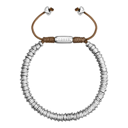 Pulsera Baño de Oro 22K, Oro Rosa 22K, Rodio, Rondeles apilados - Joyería y bisutería fina
