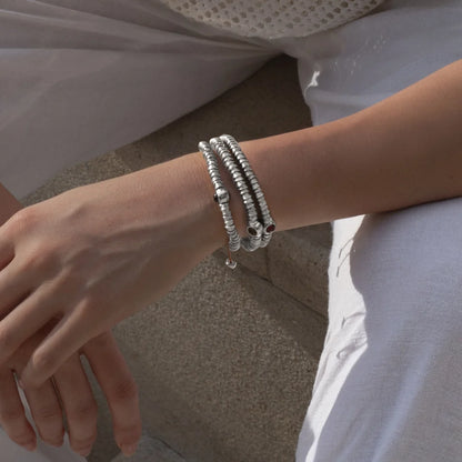 Pulsera Bañado en Rodio, Piedras naturales - Joyería y bisutería fina