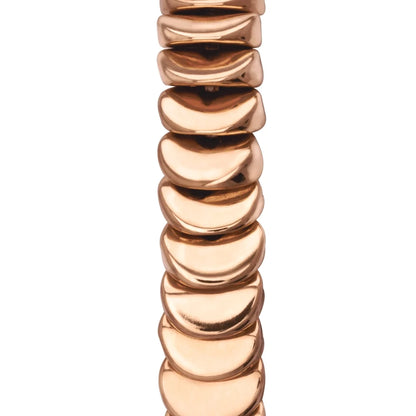 Pulsera ajustable con hilo de seda, con lunas y placa insignia Corso en baño de oro rosa 22K - Joyería y bisutería fina